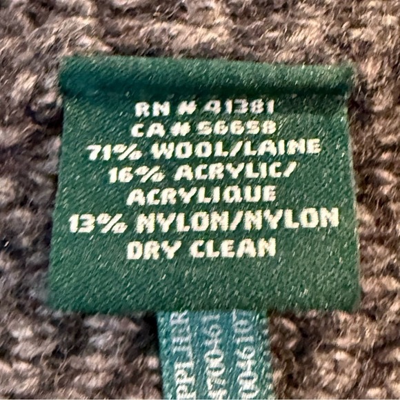 Ralph Lauren Charcoal 71% Wool Knit Open Cardigan w/ Pockets‎ Women's Medium EUC - Picture 5 of 10